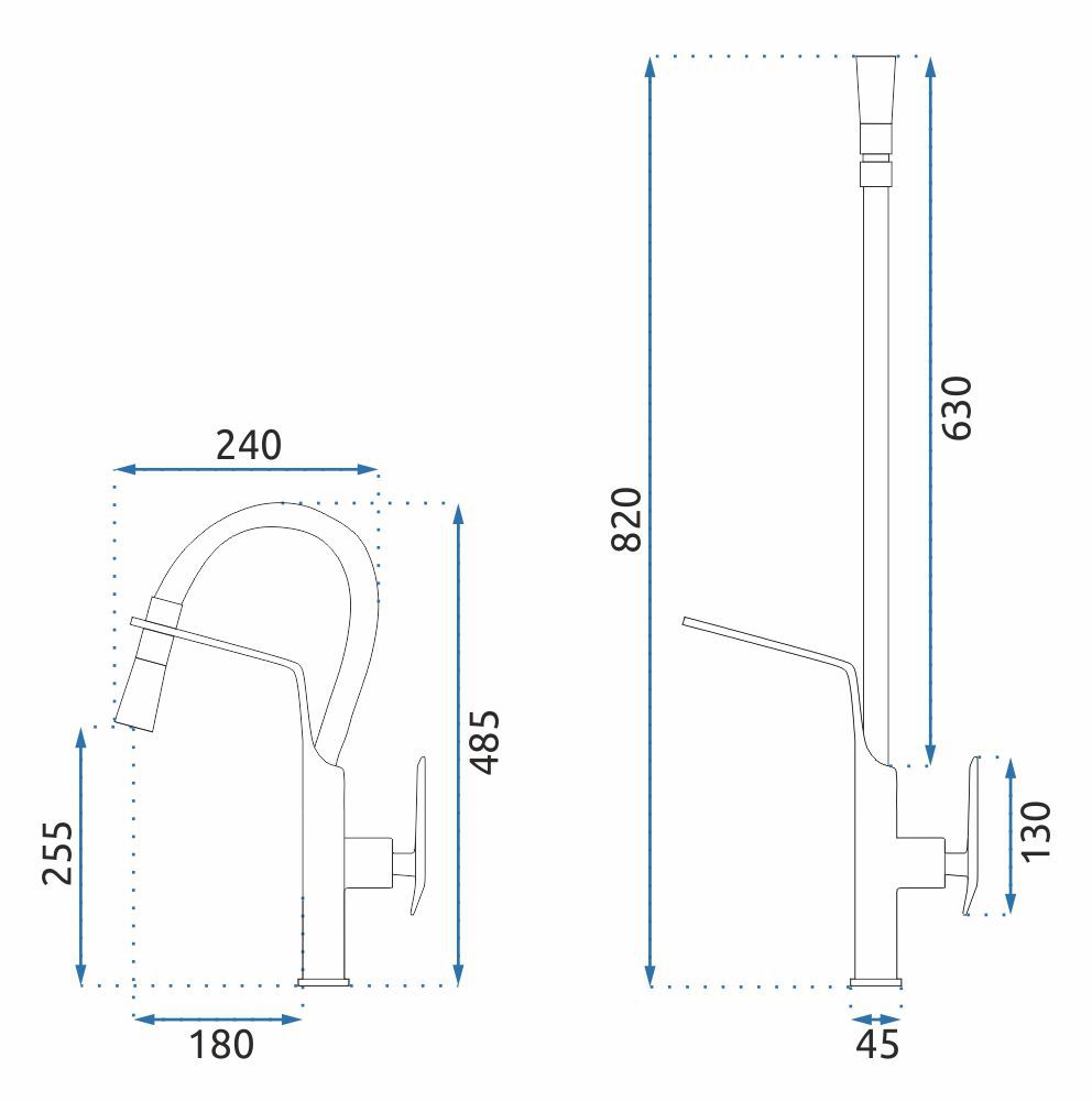Μπαταρία Κουζίνας Rea Castor Black Gold - Μαύρο με Χρυσές Λεπτομέρειες