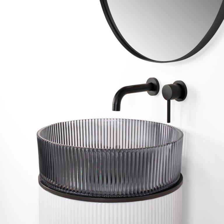 Ανεξάρτητος Επιδαπέδιος Νιπτήρας Rea Ingrid Grey - 40 x 84 cm