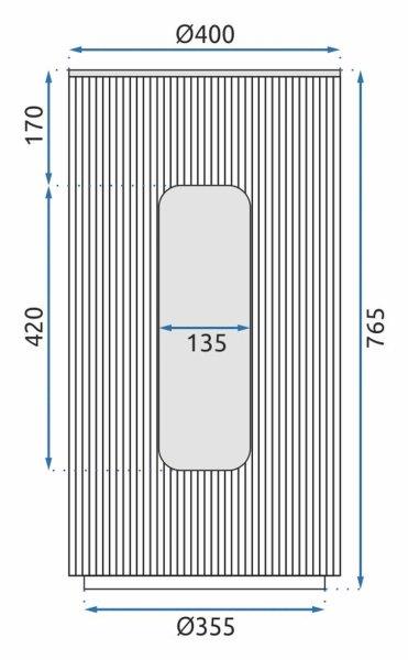 Ανεξάρτητος Επιδαπέδιος Νιπτήρας Rea Ingrid Grey - 40 x 84 cm