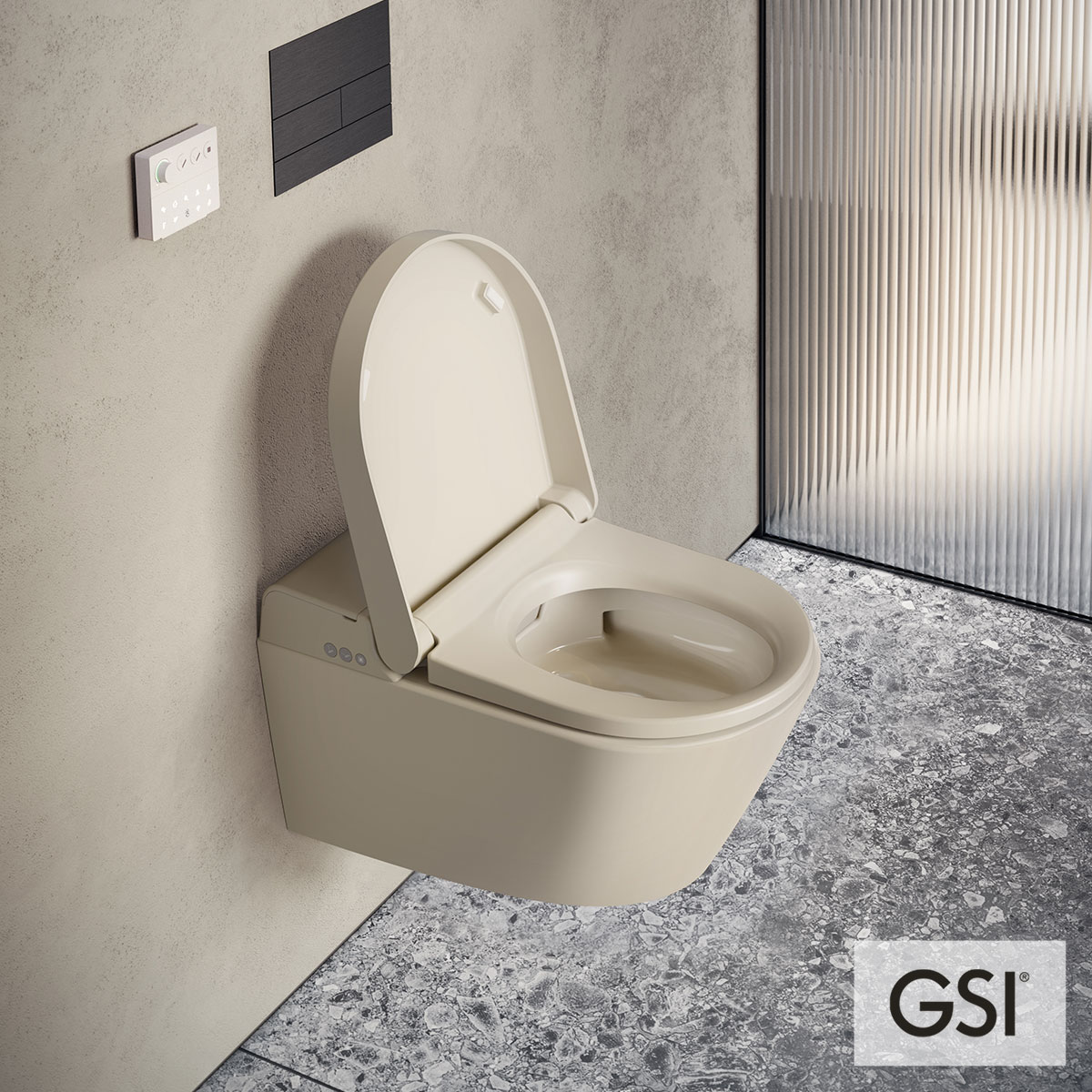 Λεκάνη Κρεμαστή PURA/59  Swirlflush με σύστημα ηλεκτρονικού μπιντέ, Creta GSI Ιταλίας