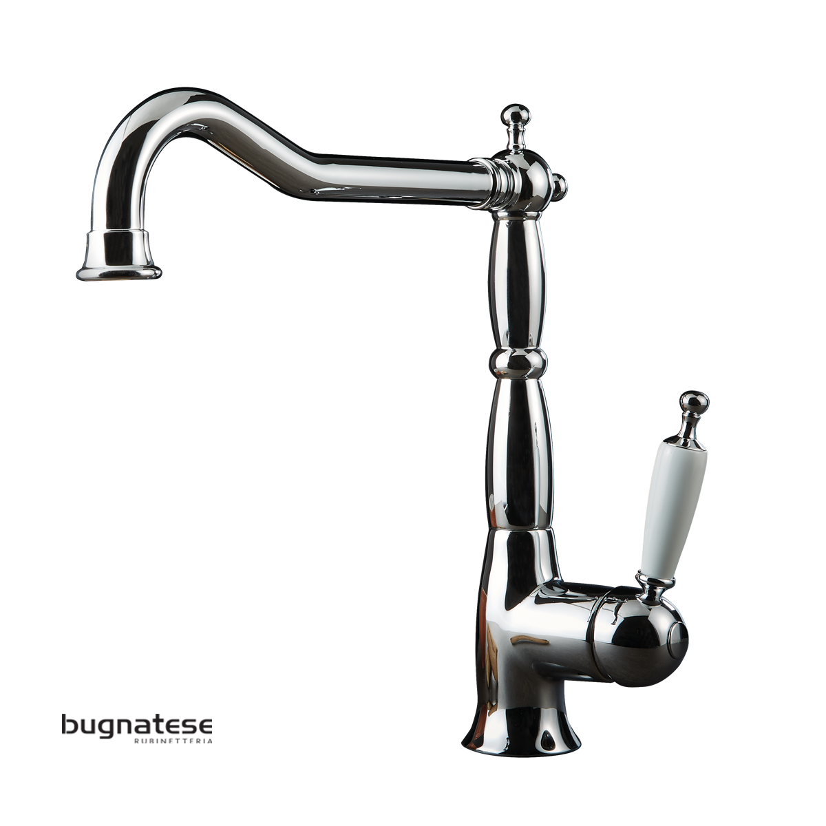 Μπαταρία Νεροχύτη Κουζίνας Oxford Bugnatese Chrome