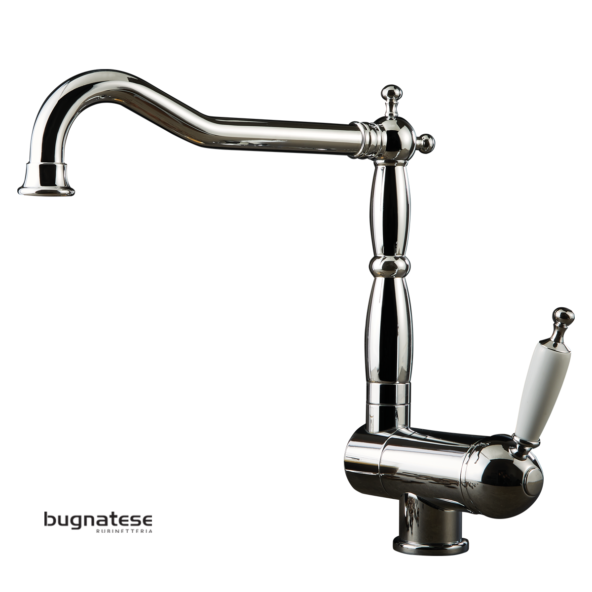 Μπαταρία Νεροχύτη Κουζίνας Σπαστή για χρήση κάτω από παράθυρο Bugnatese Chrome