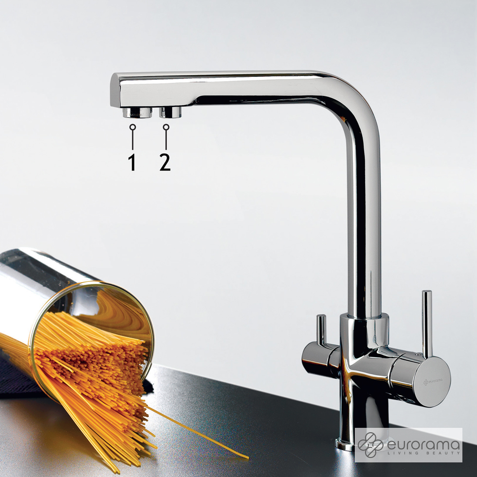 Μπαταρία Νεροχύτη Κουζίνας Filter-tap για Ντεπόζιτο Eurorama Chrome