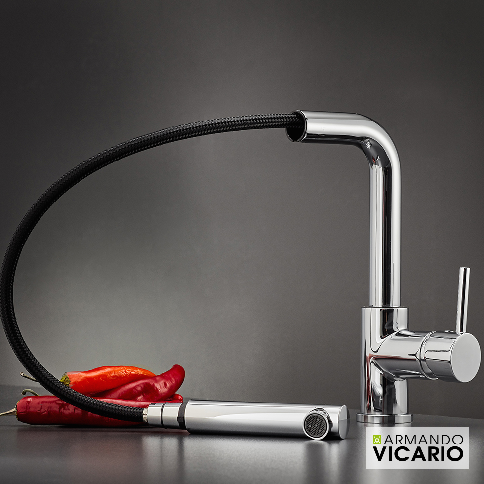 Μπαταρία Νεροχύτη Κουζίνας Fluo Chrome