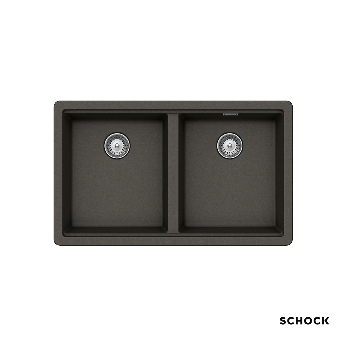 Νεροχύτης Κουζίνας Γρανίτη Manhattan Υποκαθήμενος 75x45,6 Schock Cristalite Asphalt Granite