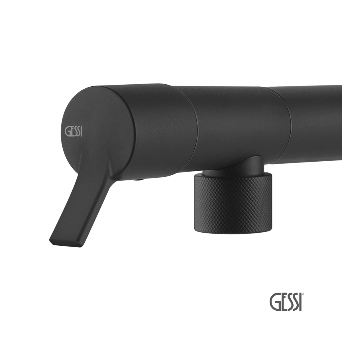 Μπαταρία Νεροχύτη Κουζίνας Fisso Gessi Black Matt