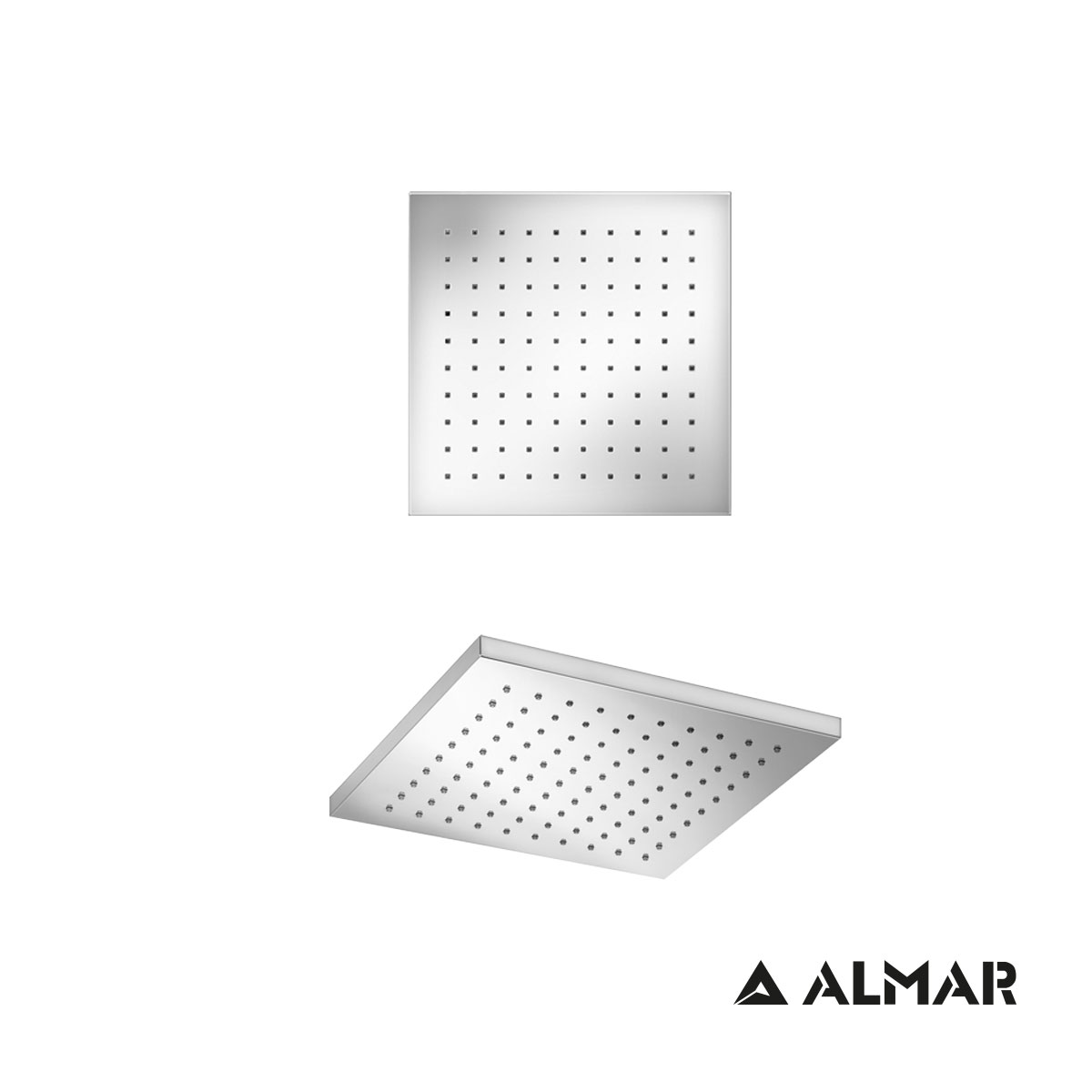 Κεφαλή Ντουζ Emotion 20x20 χωρίς βραχίονα, Almar Chrome