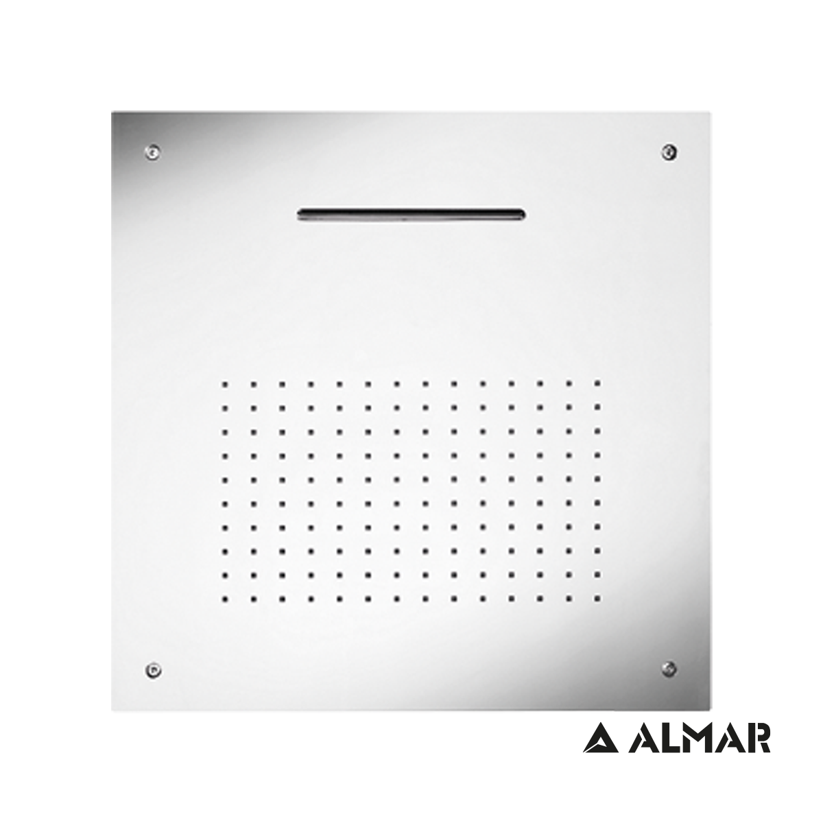 Κεφαλή Ντουζ Εντοιχισμού Οροφής Temptation 50x50, Almar Inox Chrome