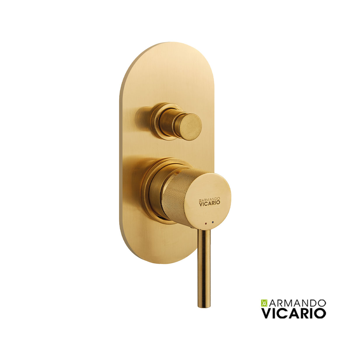 Μίκτης Εντοιχισμού 2 Εξόδων industrial Vicario Brushed Gold