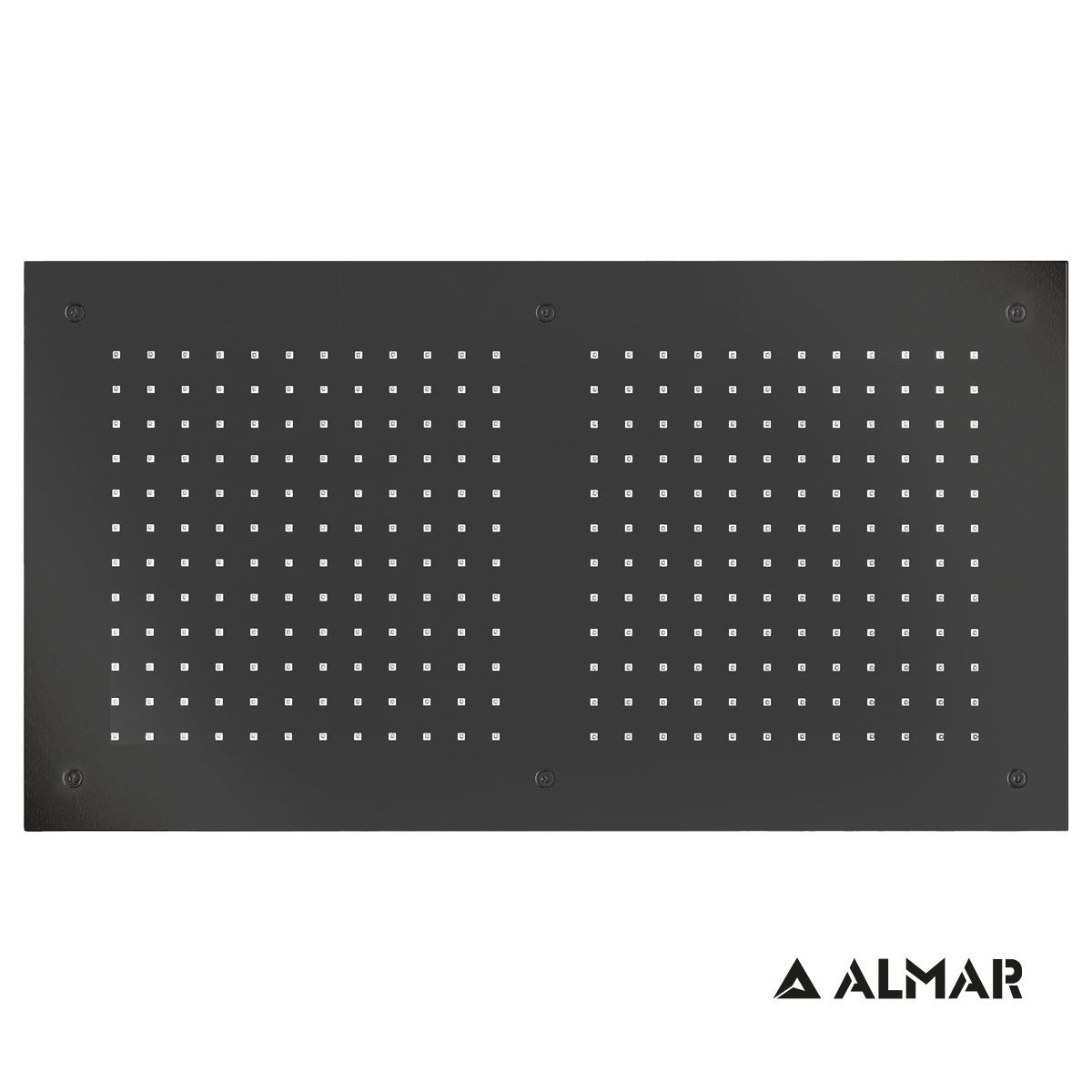 Κεφαλή Ντουζ Εντοιχισμού Οροφής 70x38 Almar PVD Black Brushed