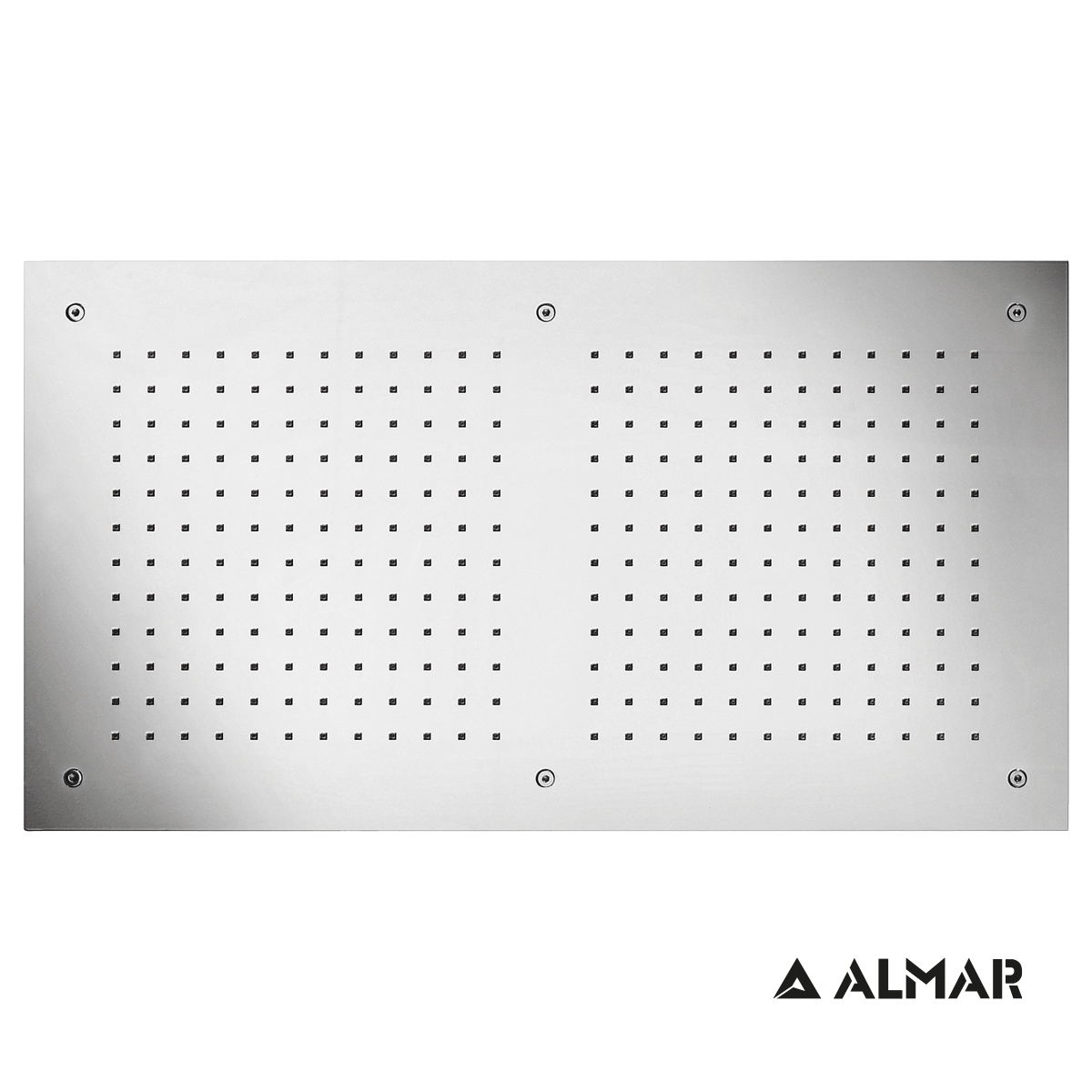 Κεφαλή Ντουζ Εντοιχισμού Οροφής 70x38 Almar Inox Brushed