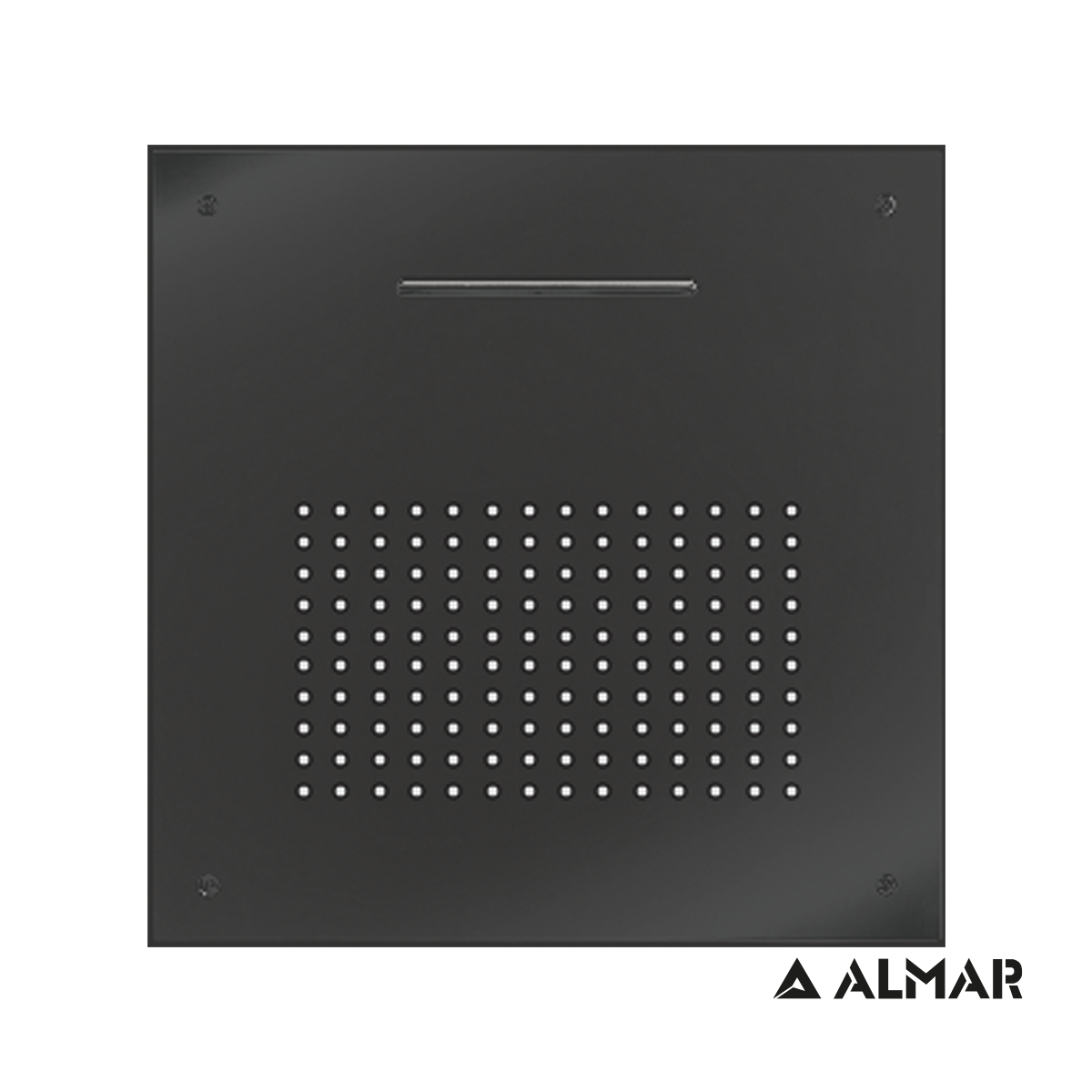 Κεφαλή Ντουζ Εντοιχισμού Οροφής Temptation 50x50, Almar,PVD Black Brushed