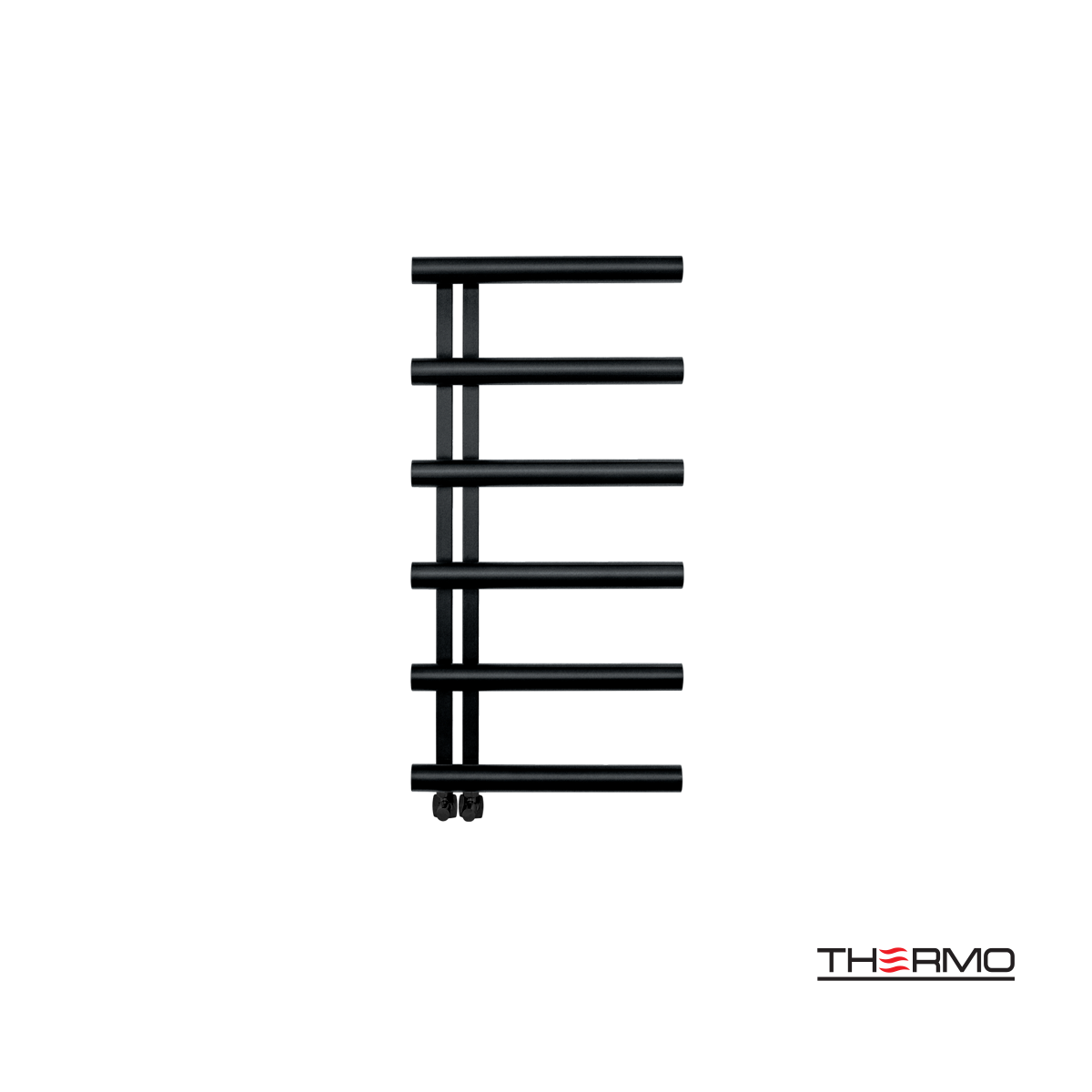 Θερμαινόμενη Πετσετοκρεμάστρα μπάνιου Inox ACCENT  100x50 Silk Black