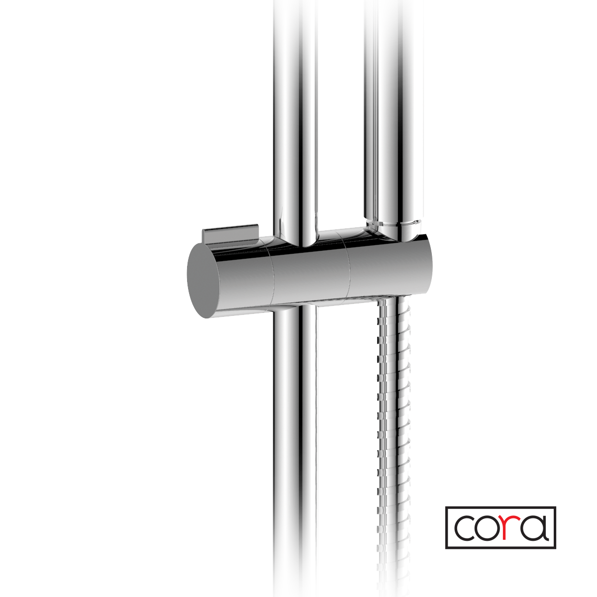 Μπαταρία Ντουζιέρας με Κεφαλή και Κολώνα μη ρυθμιζόμενου ύψους CORA Chrome