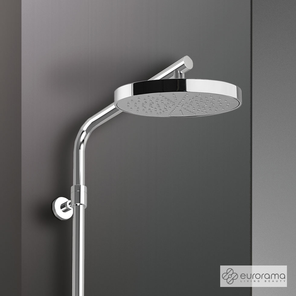 Σταθερή Κολώνα Ντους (Μη ρυθμιζόμενη στο ύψος) με κεφαλή Φ20 για σύνδεση μεΜπαταρία Λουτρού, Chrome