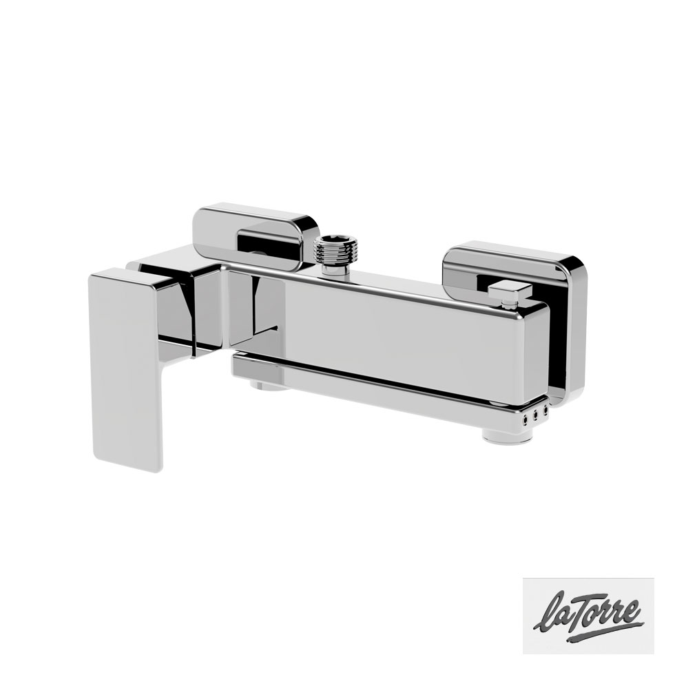 Μπαταρία Ντουζιέρας με Κεφαλή και Κολώνα ρυθμιζόμενου ύψους Profili-Plus La Torre Chrome