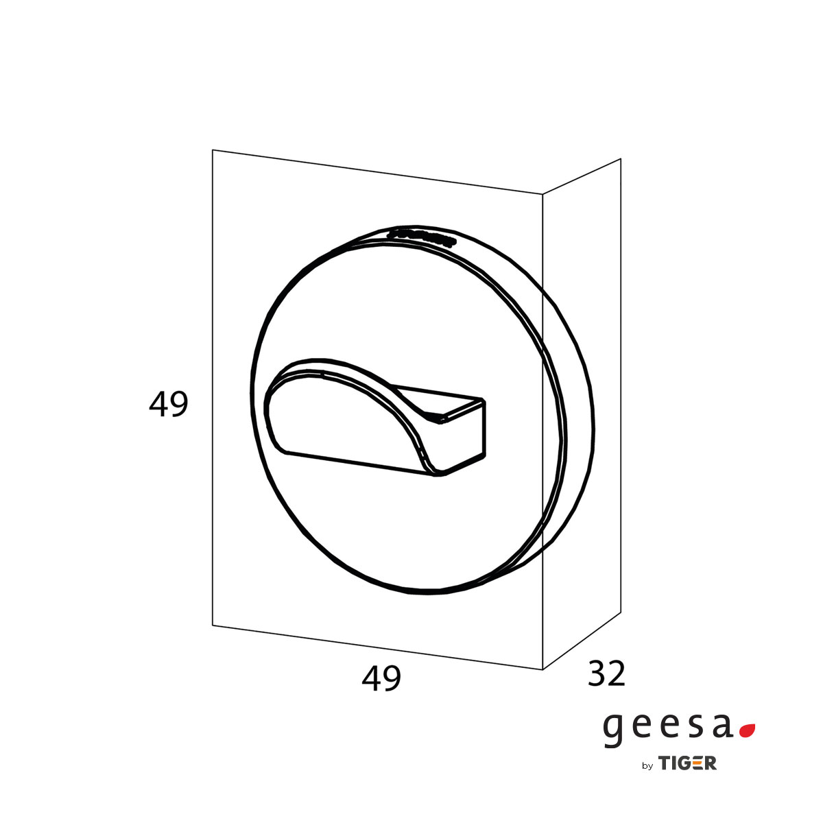 Άγκιστρο μπάνιου μονό noon Geesa Black