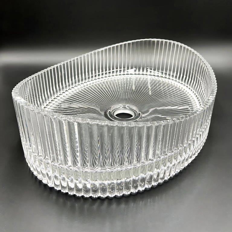 Νιπτήρας Γυάλινος Rea Harper Transparent 50 x 37 x 14 εκ. Διάφανος Γυαλιστερός