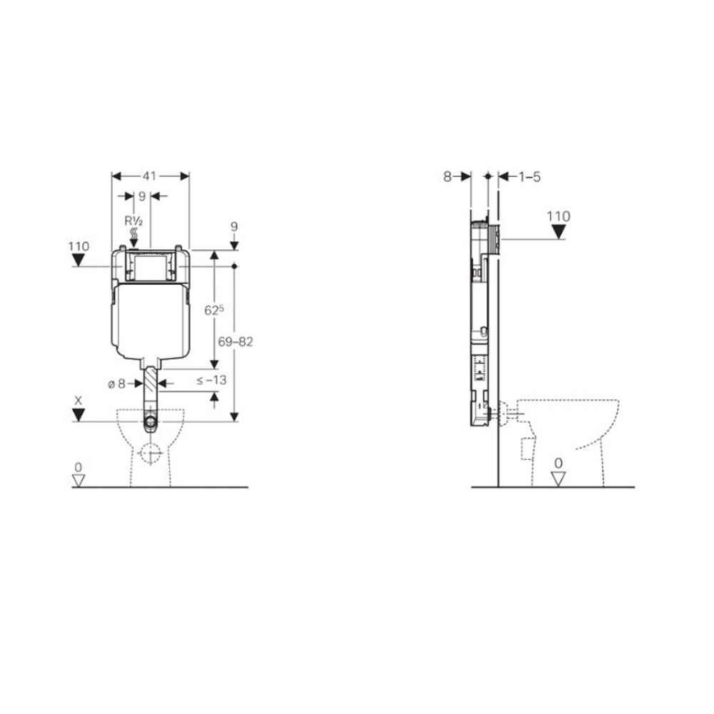 GEBERIT SIGMA 109.791.00.1 - ΚΑΖΑΝΑΚΙ ΕΝΤΟΙΧΙΣΜΕΝΟ ΓΙΑ ΕΠΙΔΑΠΕΔΙΑ ΛΕΚΑΝΗ (ΜΟΝΟ ΤΟΥΒΛΟ)