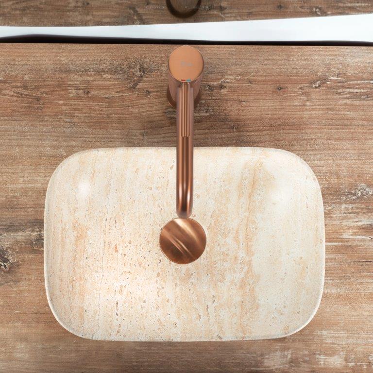 Επιτραπέζιος Μίνι Νιπτήρας Rea Belinda White Matt - 36 x 25.5 cm