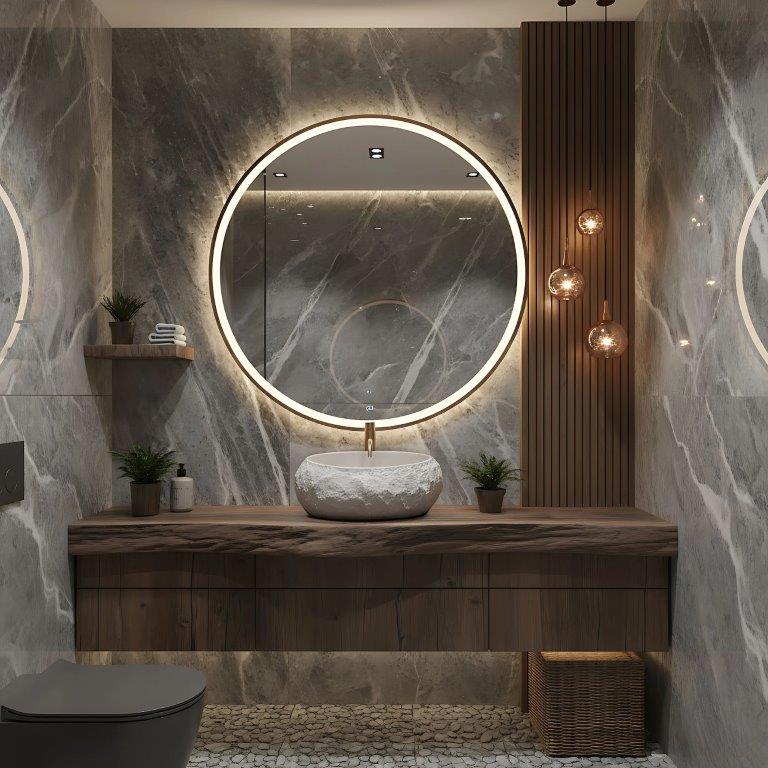 Νιπτήρας Artificial Stone Rea Mika Beige 50 x 38 x 15 εκ. Μπεζ Ματ