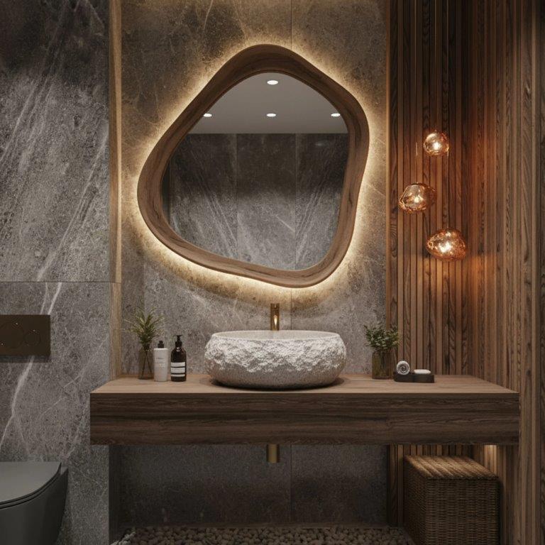 Νιπτήρας Artificial Stone Rea Mika Beige 50 x 38 x 15 εκ. Μπεζ Ματ