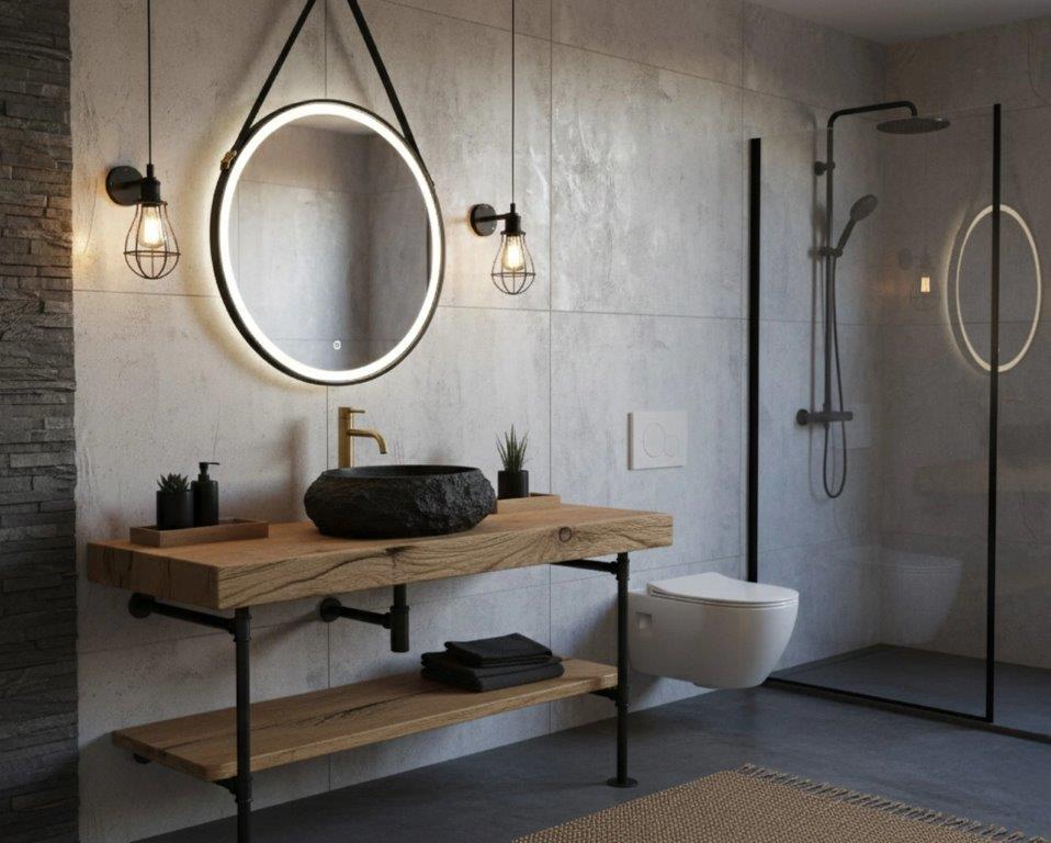 Νιπτήρας Artificial Stone Rea Mika Black 50 x 38 x 15 εκ. Μαύρος Ματ