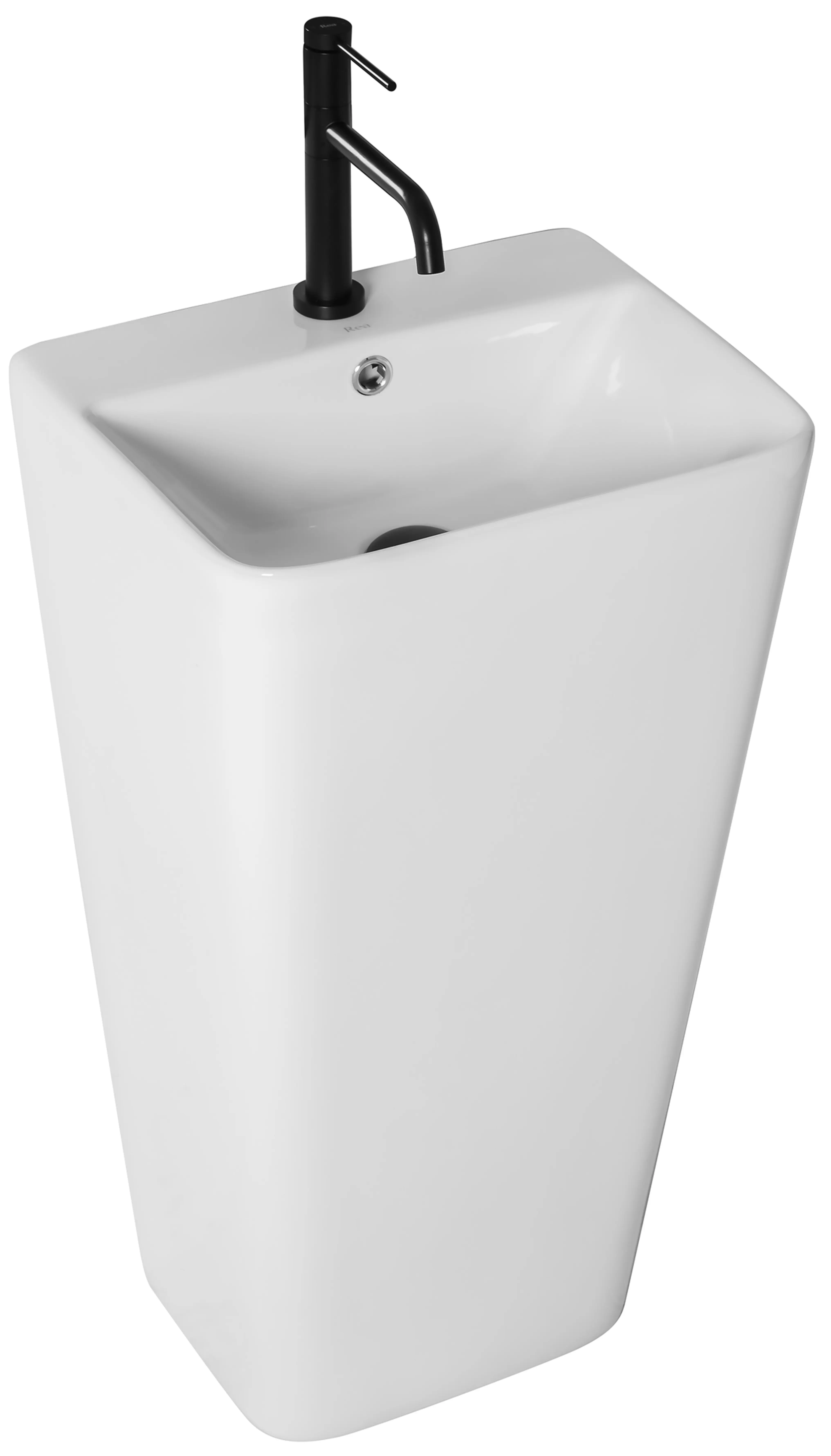 Ανεξάρτητος Επιδαπέδιος Κεραμικός Νιπτήρας Rea Aris - 44 x 37.5 x 83 cm