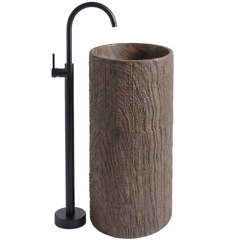 Ανεξάρτητος Επιδαπέδιος Νιπτήρας Rea Rossana Artificial Stone - 40 x 85.5 cm