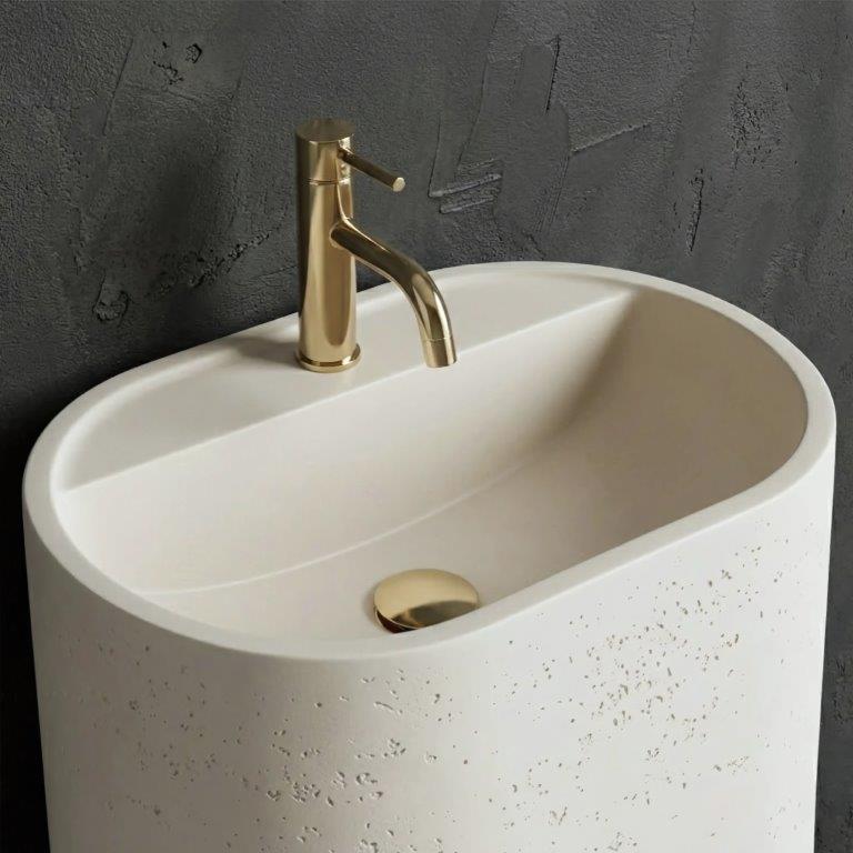 Ανεξάρτητος Επιδαπέδιος Νιπτήρας Rea Salento Artificial Stone - 60 x 38 x 85 cm