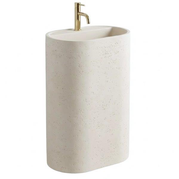 Ανεξάρτητος Επιδαπέδιος Νιπτήρας Rea Salento Artificial Stone - 60 x 38 x 85 cm