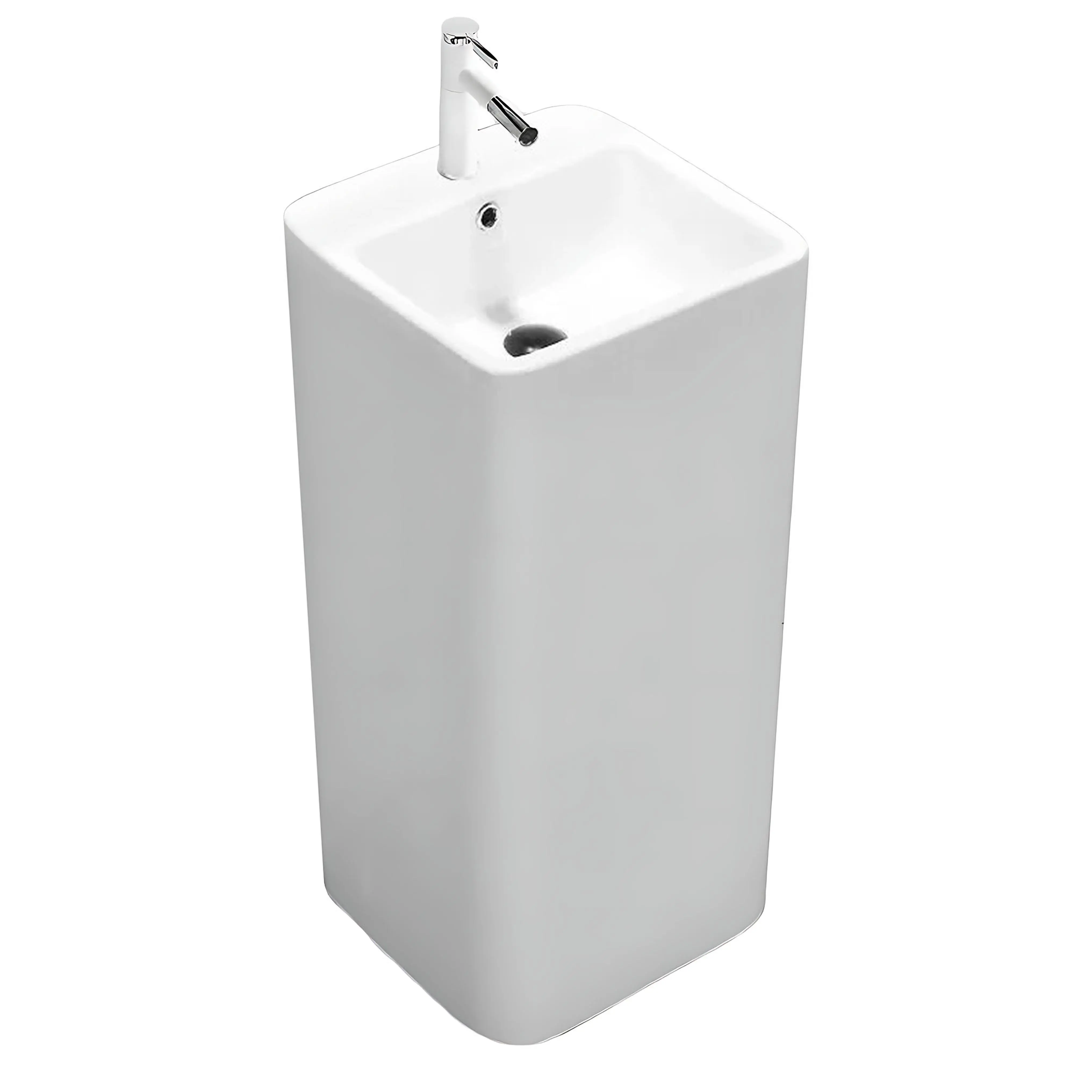 Ανεξάρτητος Επιδαπέδιος Κεραμικός Νιπτήρας Calani Frida B - 40 x 40 x 81 cm