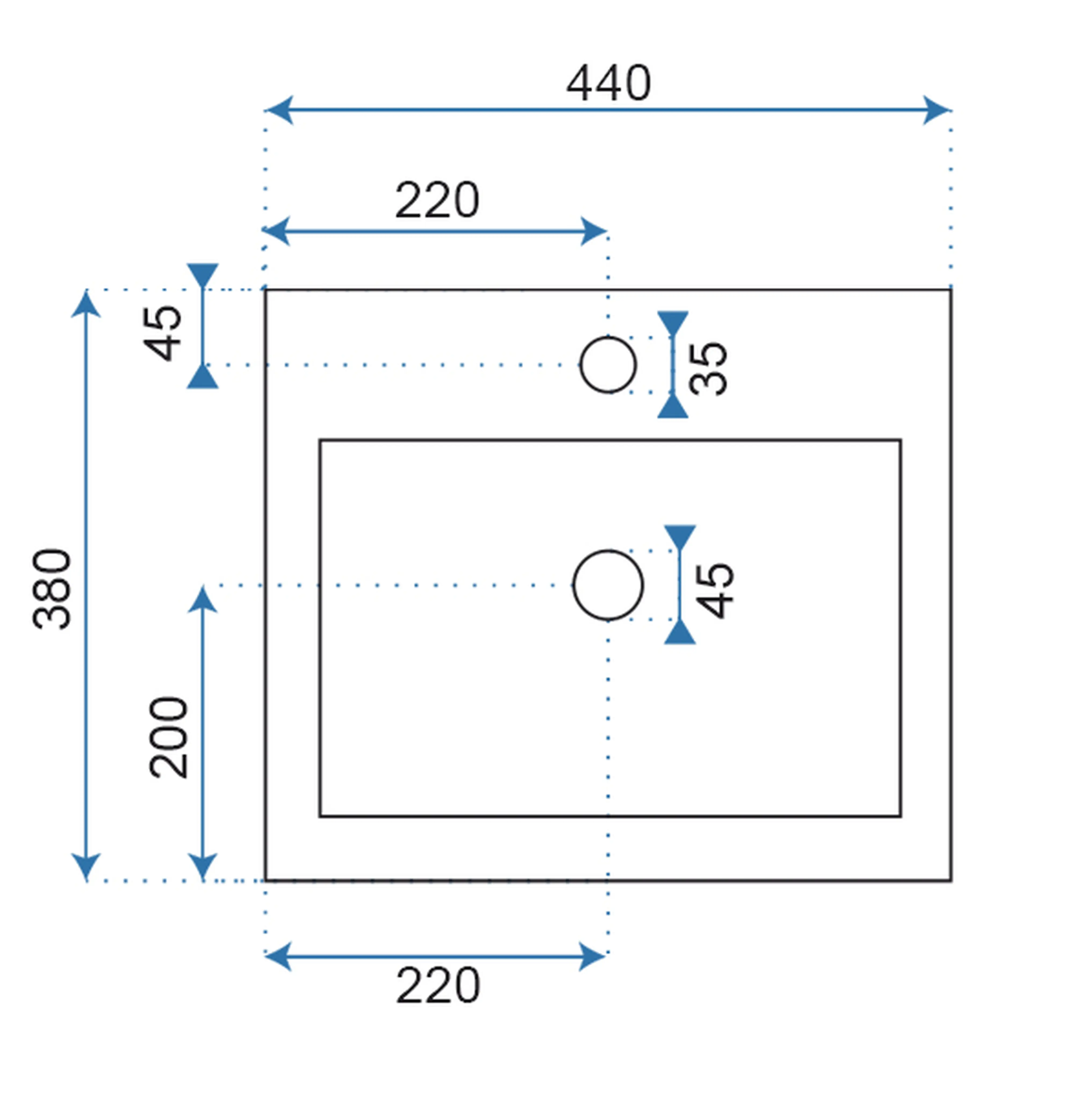 Ανεξάρτητος Επιδαπέδιος Κεραμικός Νιπτήρας Rea Daria White Gloss - 44 x 38 x 84 cm