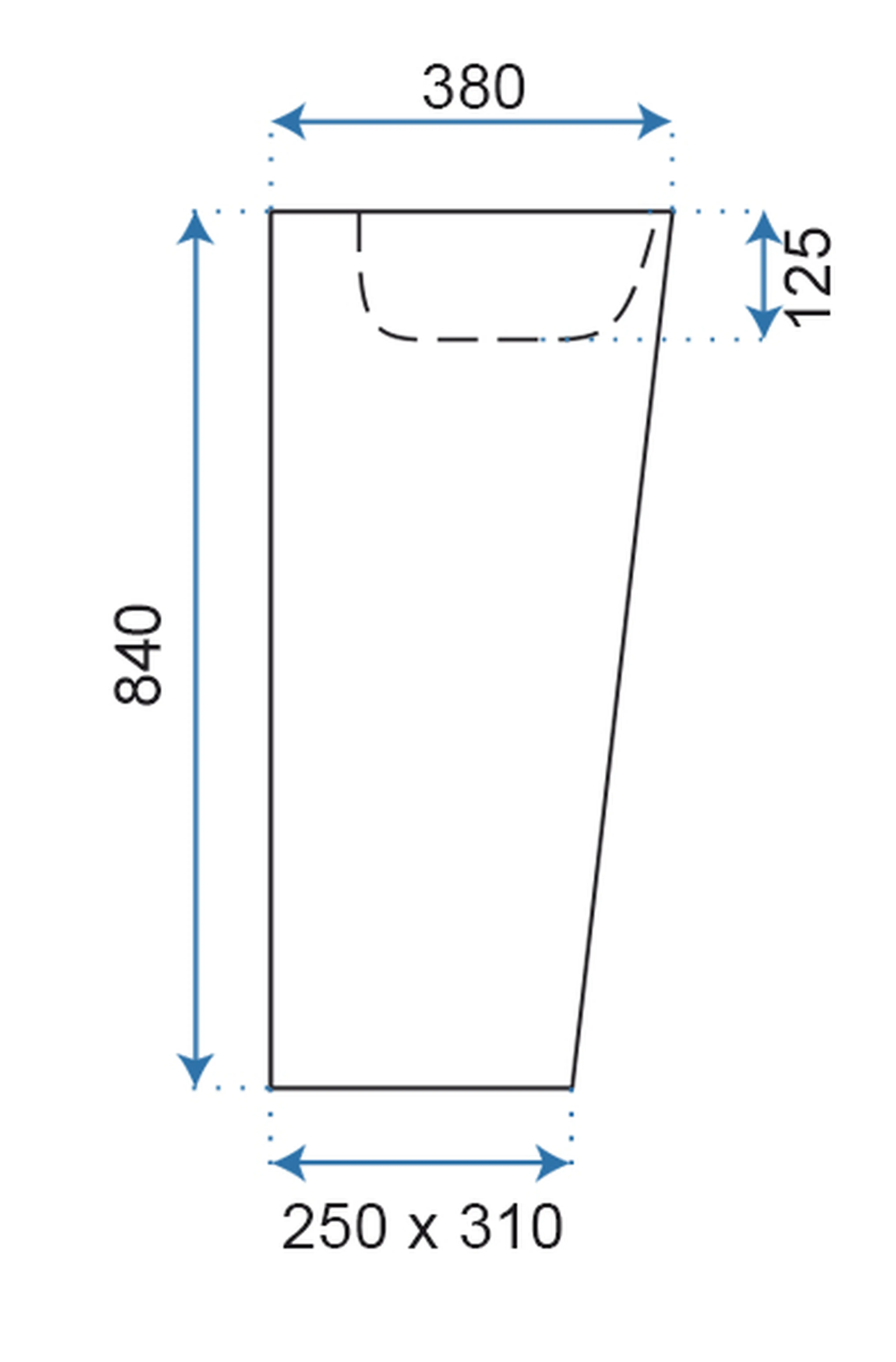 Ανεξάρτητος Επιδαπέδιος Κεραμικός Νιπτήρας Rea Daria White Gloss - 44 x 38 x 84 cm
