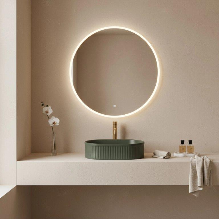 Νιπτήρας Επικαθήμενος Rea Vanda Olive Matt - 50 x 31 cm