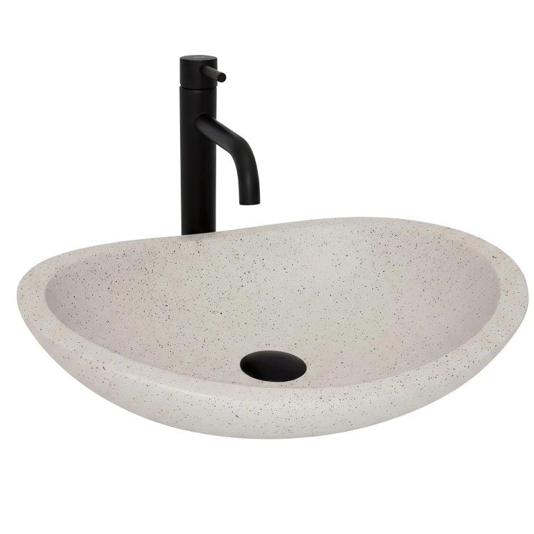 Νιπτήρας Πάγκου Rea Leona Artificial Stone Beige - 46.5 x 37 cm