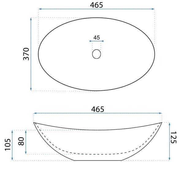 Νιπτήρας Πάγκου Rea Leona Artificial Stone Beige - 46.5 x 37 cm