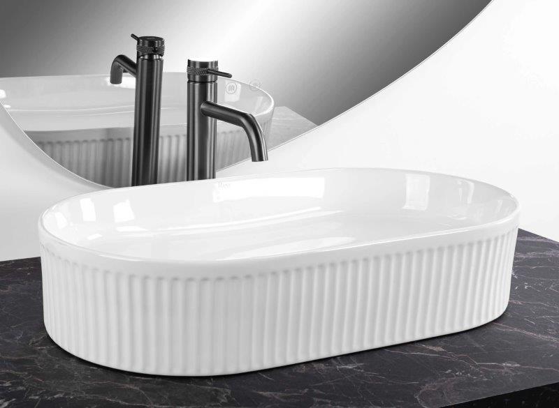 Επιτραπέζιος Νιπτήρας Rea Vanda 61 White Gloss - 60 x 34 cm