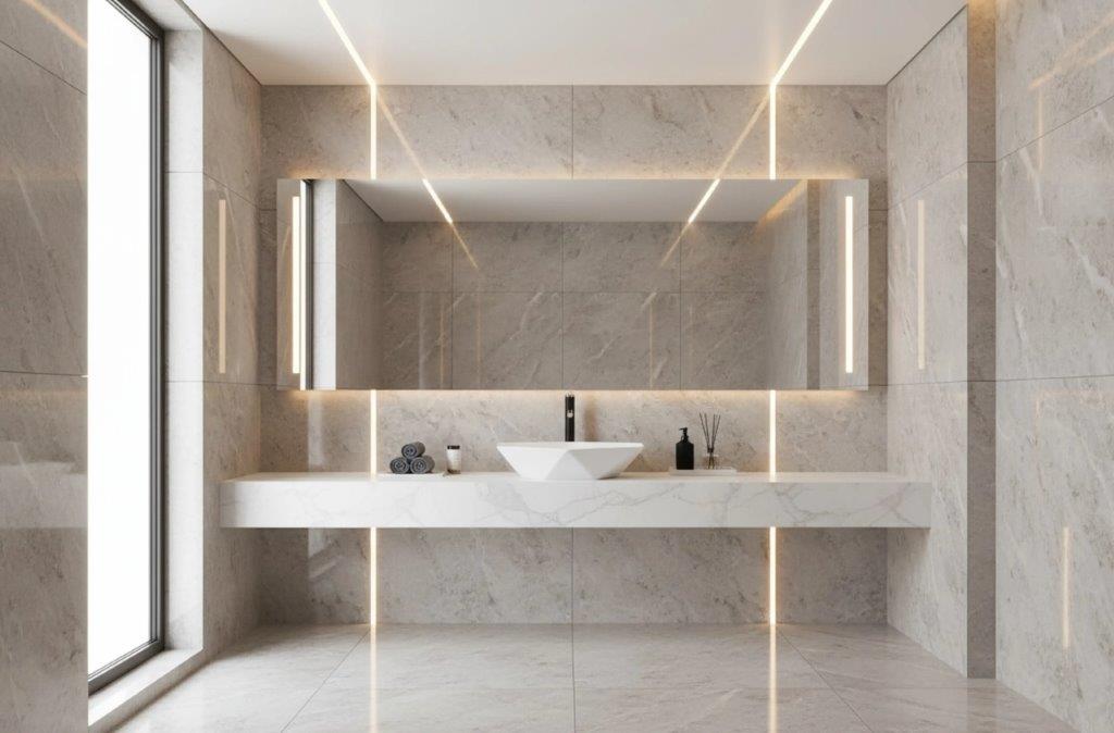 Νιπτήρας Πορσελάνης Επικαθήμενος BASARO EURUS – 57.5 x 28 x 12.5 cm