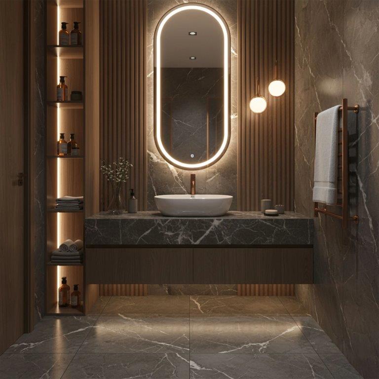 Νιπτήρας Πορσελάνης Rea Amelia 52 (48 x 34.5 x 13.5 εκ.) Λευκό Γυαλιστερό