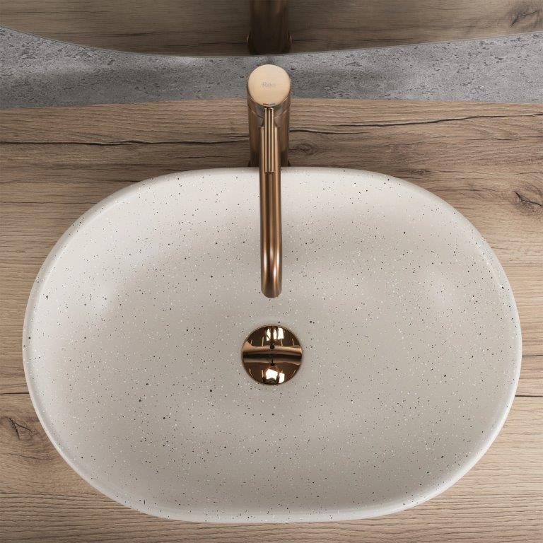 Νιπτήρας Πορσελάνης Rea Amelia Sandy 48 x 34.5 x 13.5 εκ. Ματ