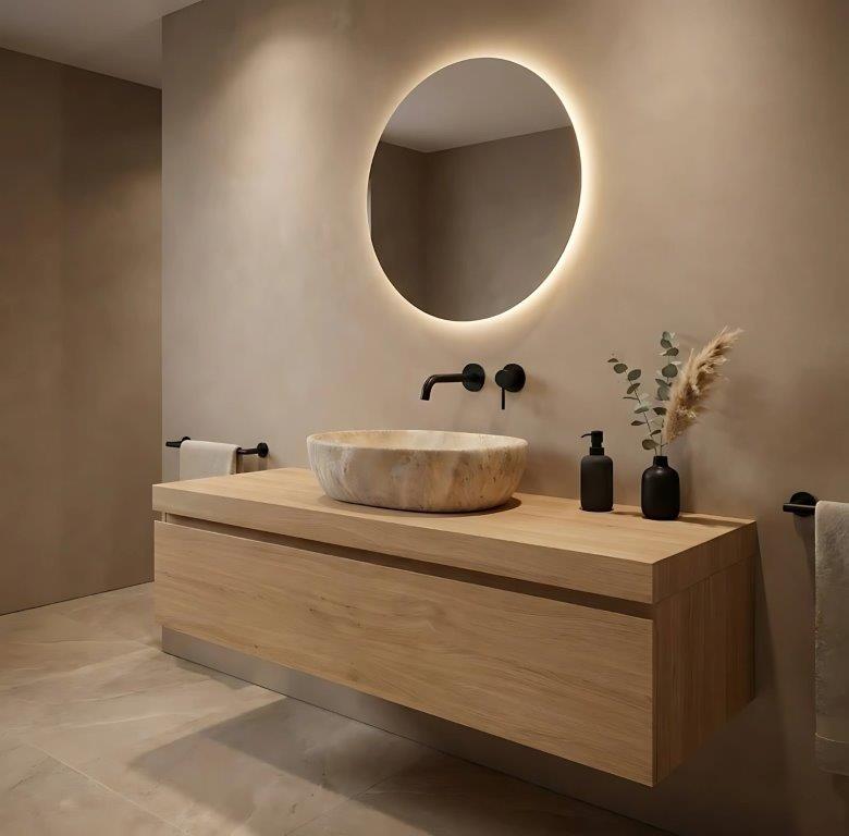 Νιπτήρας Πορσελάνης Rea Amelia Savana 48x34.5x13.5 εκ. Ματ