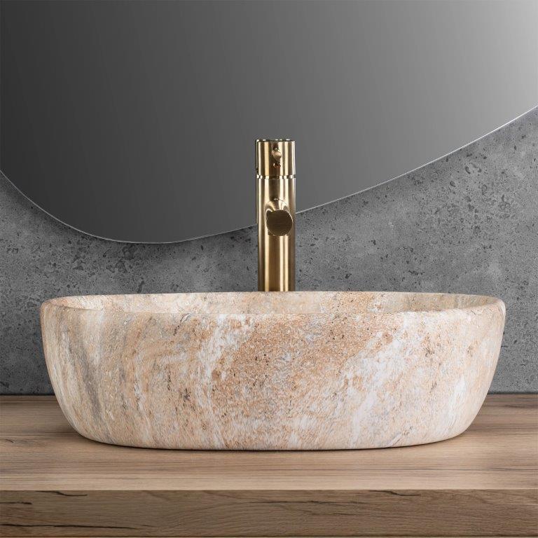 Νιπτήρας Πορσελάνης Rea Amelia Savana 48x34.5x13.5 εκ. Ματ