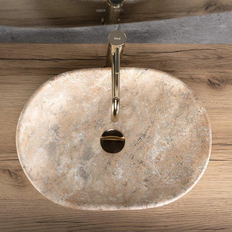 Νιπτήρας Πορσελάνης Rea Amelia Savana 48x34.5x13.5 εκ. Ματ