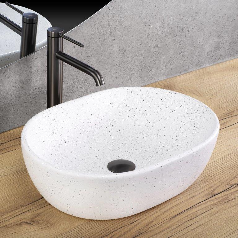 Νιπτήρας Πορσελάνης Rea Amelia Warm 48x34.5x13.5 εκ. Ματ