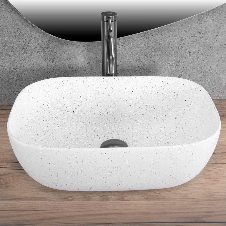 Νιπτήρας Πορσελάνης Rea Belinda Warm 46.5x33x13.5 εκ. Ματ