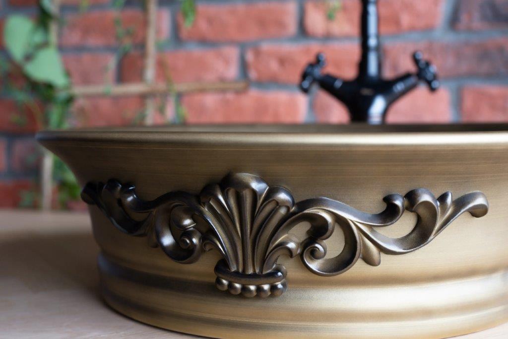 Νιπτήρας Πορσελάνης Rea Betty 43.5 x 13 εκ. Copper / Pattern