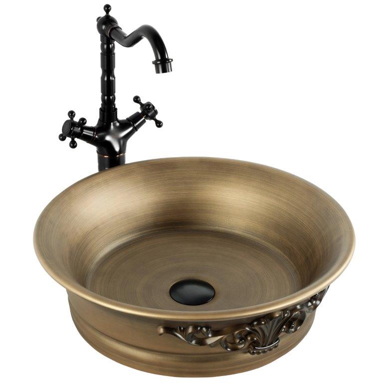 Νιπτήρας Πορσελάνης Rea Betty 43.5 x 13 εκ. Copper / Pattern