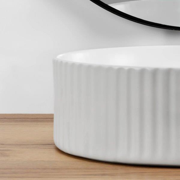 Νιπτήρας Πορσελάνης Rea Delia 36.5x36.5x11.5 εκ. Λευκός Επιτραπέζιος