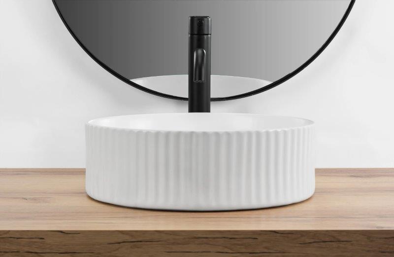 Νιπτήρας Πορσελάνης Rea Delia 36.5x36.5x11.5 εκ. Λευκός Επιτραπέζιος